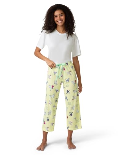 Image of HUE Women's Summer Vacation Pajama Separates, Soft, Whimsical Print Pjs with Tropical Beach Themes, Flip Flops, Cocktails