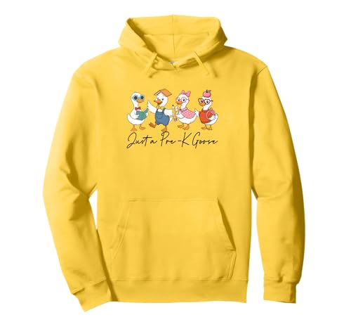 Pre-K Squad Silly Goose Back To School Just A Pre-K Goose Pullover Hoodie