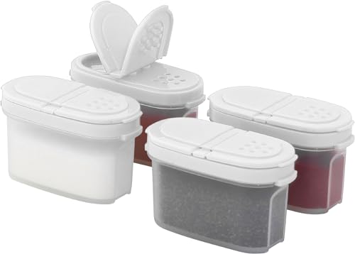 SIGNORA WARE Scatole per spezie di alta qualità, grandi e piccoli, con pratico spargitore in plastica senza BPA, per la cucina