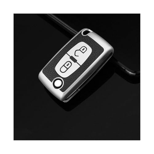 Coque de clé cassée ? Solution argent 2 boutons pour C3 C4 Berlingo