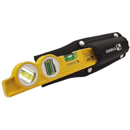 Stabila 16672/4 25 cm"Torpedo Type 81 SV REM W45" Spirit Level with Bag - Yellow/Black