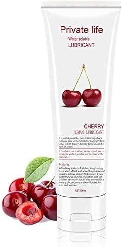 Water-Based Lube 4 fl.oz/100ml Cherry Flavored Natural Lubricant Smooth and Slippery