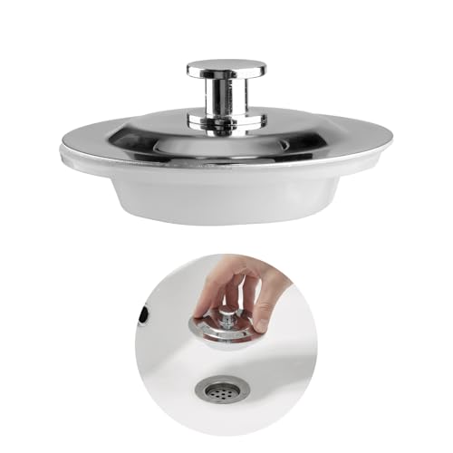 Tabanzhe Bath Plug UK -Sink Plug Replacement Universal Kitchen Bathroom Sink Plugs 40-42mm Hole Stainless Steel Drain Stopper for Bathtub,Wash Basin,Laundry Sink Stoppers