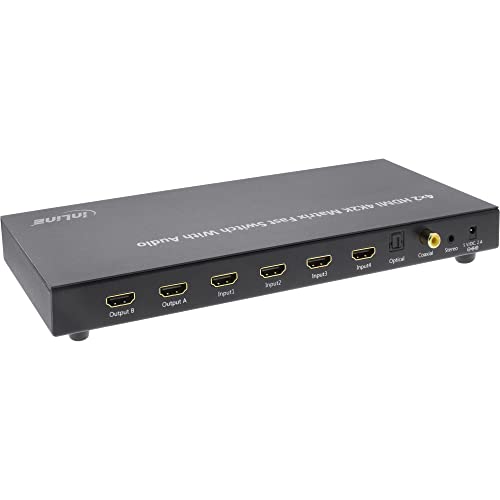 InLine 65011K HDMI Matrix Switch / Umschalter, 4K2K, 4 Eingänge auf 2 Ausgänge