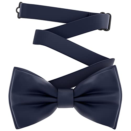 Image of Adam Young Men's Bow Ties Pre-Tied Style Formal Satin Classic Bowtie for Tuxedo Faux Silk