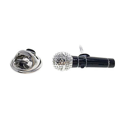 Cuff-Arts Pin Music Microphone Lapel Pin Badges Buttons Pins with a Gift Box P10252