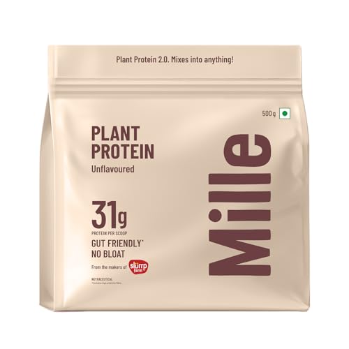 Millé: A Supergrain Co. Mille Plant Protein Powder Unflavored | 31g Protein per Scoop | Vegan Yeast Protein | Non-Bloating | Mixes Easily into Any Dish | Clean Plant-Based Blend | 17.64 Oz (500g)