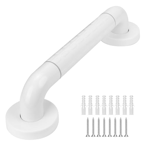 QWORK® Asidero baño, asidero antideslizante, longitud 38 cm, acero inoxidable, capacidad de carga 200 kg, para baño y ducha