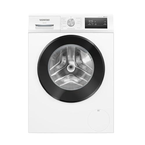 Siemens WM14N002 iQ300, Waschmaschine, Frontlader, 8 kg, max. 1400 UpM, speedPack M - schneller waschen, LED-Display simple Touch, smartFinish - bis zu 50% weniger Knitterfalten, iQdrive