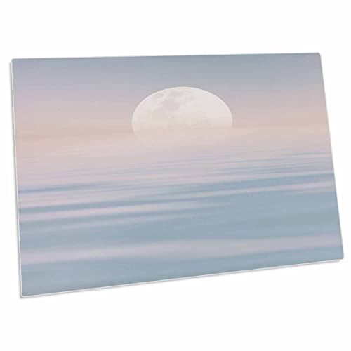Mouse Pad 3dRose Moon Over Calm Sea Pastel 23x16 in miniatura 1