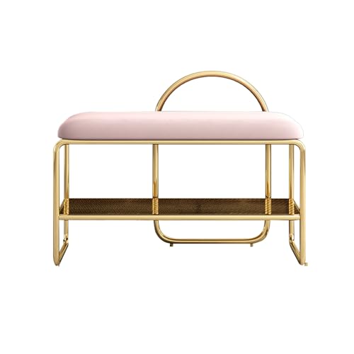 Tabouret à chaussures de luxe léger en velours pour chambre