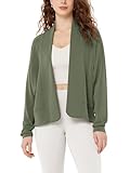 ODODOS Women's Modal Soft Open Front Cardigans Long Sleeve Casual Wrap Outwear, Dark Sage, Medium