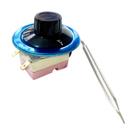 Allthingstore Termostato con tubo capilar para calderas de agua, freidoras, parrillas eléctricas, tipo perilla, controlador de temperatura para regulación precisa del calor en electrodomésticos de