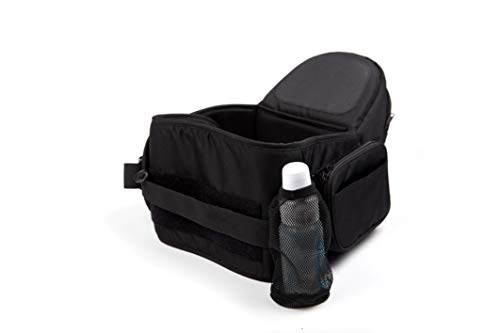 TushBaby The Only Safety Certified Hip Seat Baby Carrier – As Seen On Shark Tank, Ergonomic Waist Carrier for Newborns, Toddlers & Children, Black/Gold