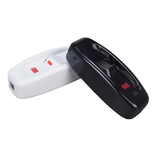 Interrupteur à cordon en ligne 10A noir pour lampe de table lot de 5