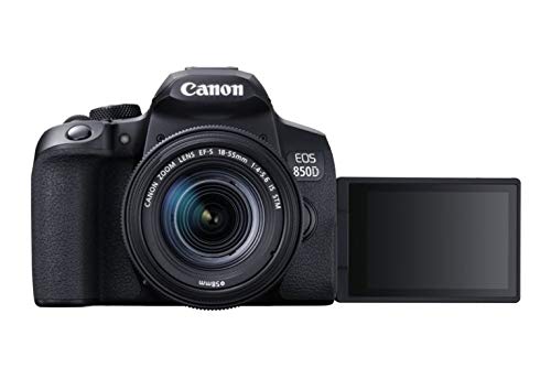 Cámara Canon EOS 850D DSLR con lente EF-S 18-55mm STM miniatura 5