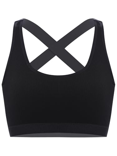 Kids Girls Training Bra Puberty Teens Bralette Cami Underwear Yoga Workout Crop Tank Tops Sportwear