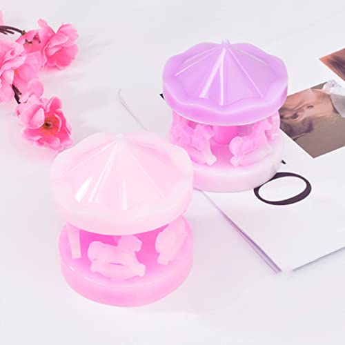 Carousel Resin Epoxy Molds Carousel Ornament Crystal Epoxy Resin Mold Carousel Horse Casting Mould DIY Kits Silicone Molds Merry- go- Round Decorations for DIY Home Decor - Image 3