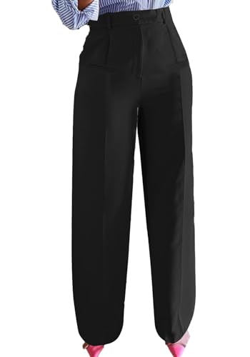 YOOTIKO Womens Wide Leg Dress Pants High Waisted Straight Leg Slacks Business Casual Work Trousers