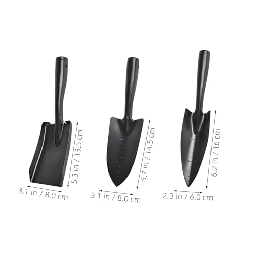 Pelle à creuser en acier UKCOCO : lot de 3 truelles de jardin compactes avec échelle