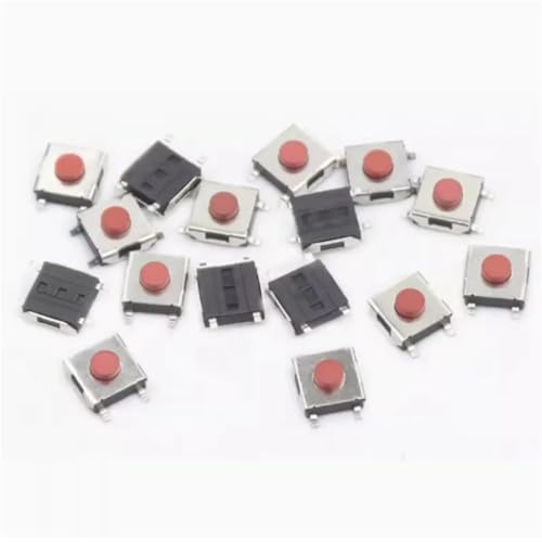 Micro interruptor táctil SMD de 5 pines 6x6mm y 4x4mm rojo microelectrónica 5 piezas 2