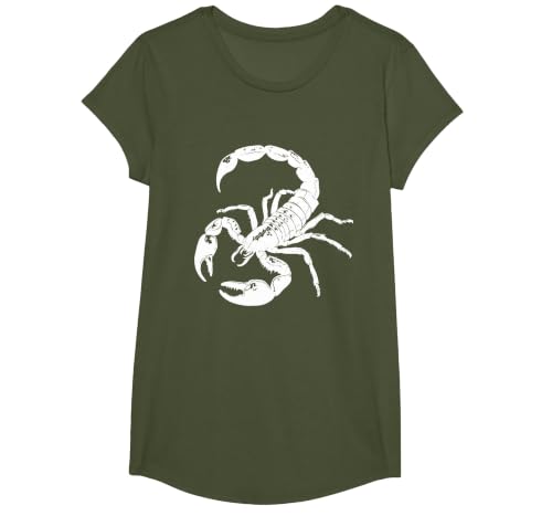 Scorpion Graphic T-Shirt, Girls, Olive Green, Large