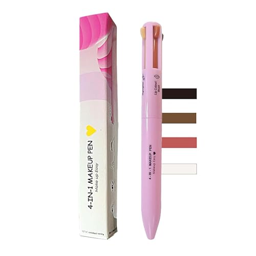 EONFAVE 4-in-1 Makeup Pen Eyeliner Brow Liner Lip Liner & Highlighter Stift Wasserfester Multifunktionaler Kosmetikstift für Augenbrauen Eyeliner Lippenkonturen und Highlighter (01Sliver)