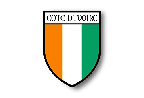 Akachafactory Autocollant Sticker Voiture Moto Blason Ville Drapeau Cote D'Ivoire ivoirien