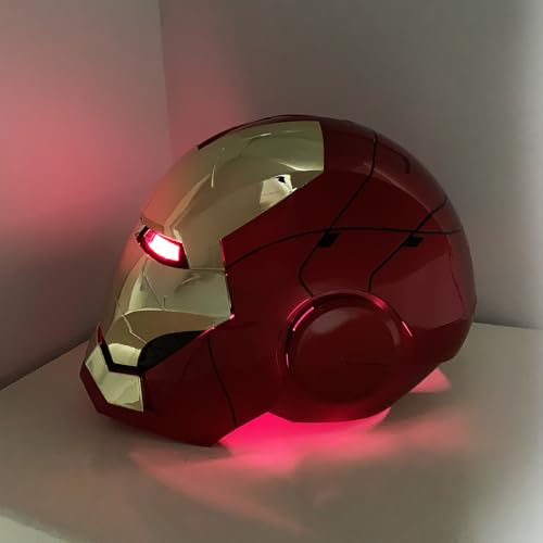 Image of Iron-Man MK 5 Wearable Electronic Helmet: Voice & Remote Controlled, Perfect Super Hero Mask,Can Cosplay and Collectible Figures for Man and Teen-Ideal Gift for Halloween&Birthdayand&Christmas（Golden）