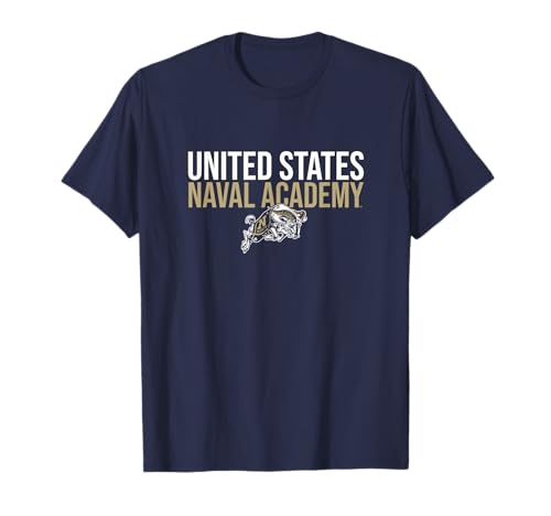 US Naval Academy Navy Midshipmen Stacked T-Shirt