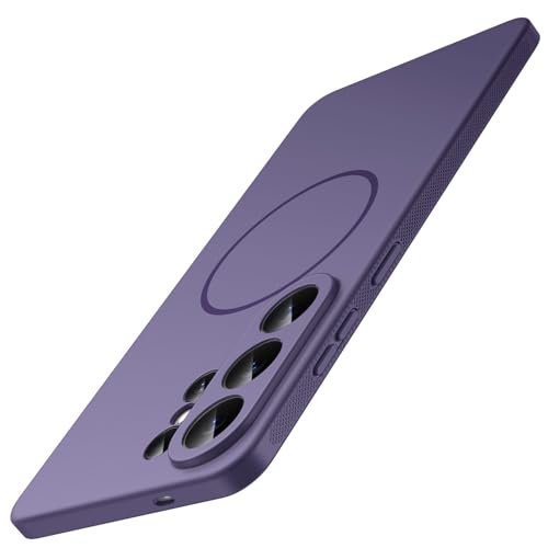 Image of JETech Slim Cover Case for Samsung Galaxy S26 Ultra, Compatible with MagSafe, Anti-Slip Grip & Full Camera Lens Protection, Soft TPU Protective Phone Cover, Shockproof (Heron Purple)