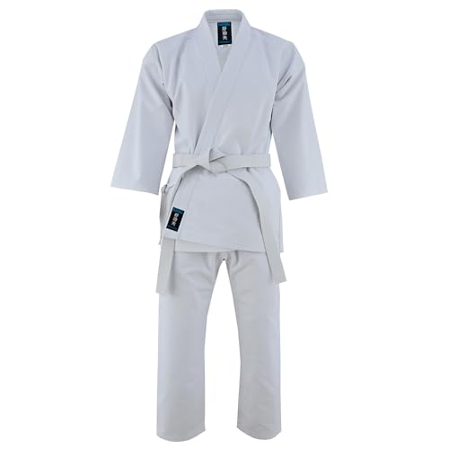 Uniforme de karaté blanc lourd en coton brossé de qualité supérieure Playwell