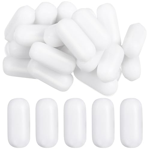UTHCLO Barras Agitadoras Magnéticas de Ptfe para Laboratorio 25 Piezas Varillas Mezcladoras Blancas Tipo Abc C3*7 Accesorio Práctico para Agitación de Líquidos y Soluciones Químicas