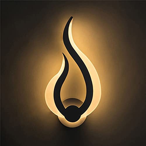 Applique acrylique art décoration design flamme luminaire intérieur chic