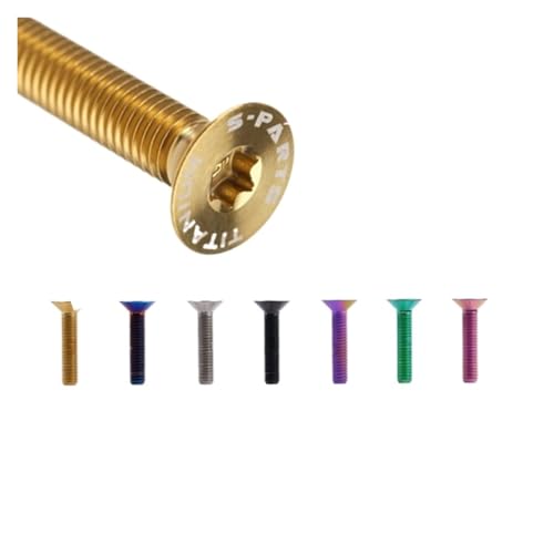 KIZUNA Tools M6 * 10 12 14 16 18 20-70 �~�����[�g�� TC4 GR5 �`�^������ T30 �g���N�X���M�˂��{���g�o�C�N���]�ԃ��[�h�o�C�N�p�����F(M6 Blue,M6x22mm 1 piece)