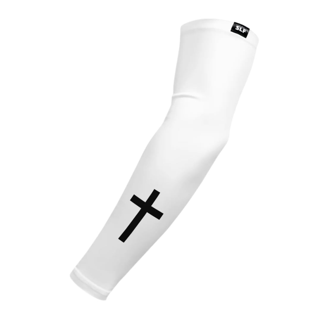 Faith Cross White Arm Sleeve