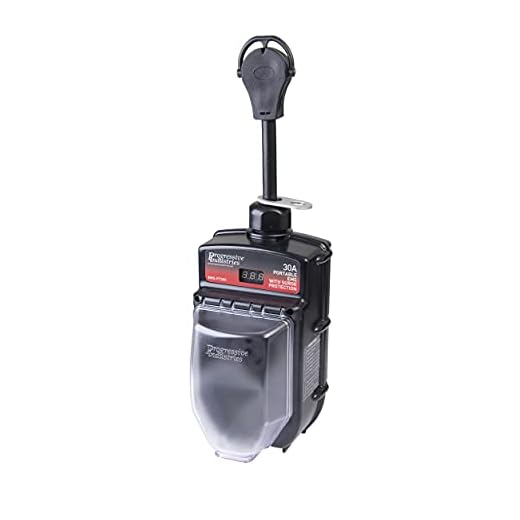 Portable RV Surge Protector Portable EMS-PT30X RV Surge Protector , Black
