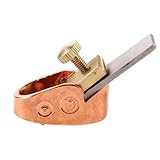 SOLUSTRE Handhobel 12mm Messing Hobelblock für Geigenbauer Holzbearbeitungswerkzeug für Gitarren und Instrumentenbau