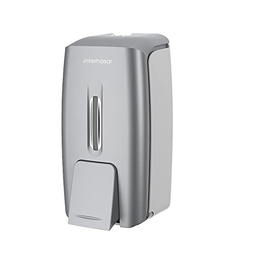 Image of interhasa! Handwash Soap Dispenser 800ml Manual Press for Bathroom Home Kitchen Hand Wash Shampoo Shower Sanitizer Lotion Dish Hand Wash Liquid Soap Dispensers for Wash Basin, ABS, Silver
