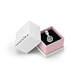 Pandora Moments Women's Sterling Silver Lucky Four Leaf Clover Crystal and Cubic Zirconia Dangle Charm for Bracelet, With Gift Box