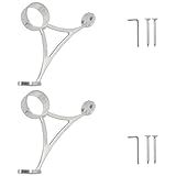Two Pieces Stainless Steel 316 Grade Bar & Floor Mount Combination Foot Rail Bracket for 2