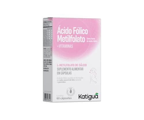 Katiguá, Ácido Fólico Metilfolato, Com vitaminas, Sem Sabor, 30 Cápsulas rígidas • 30 doses
