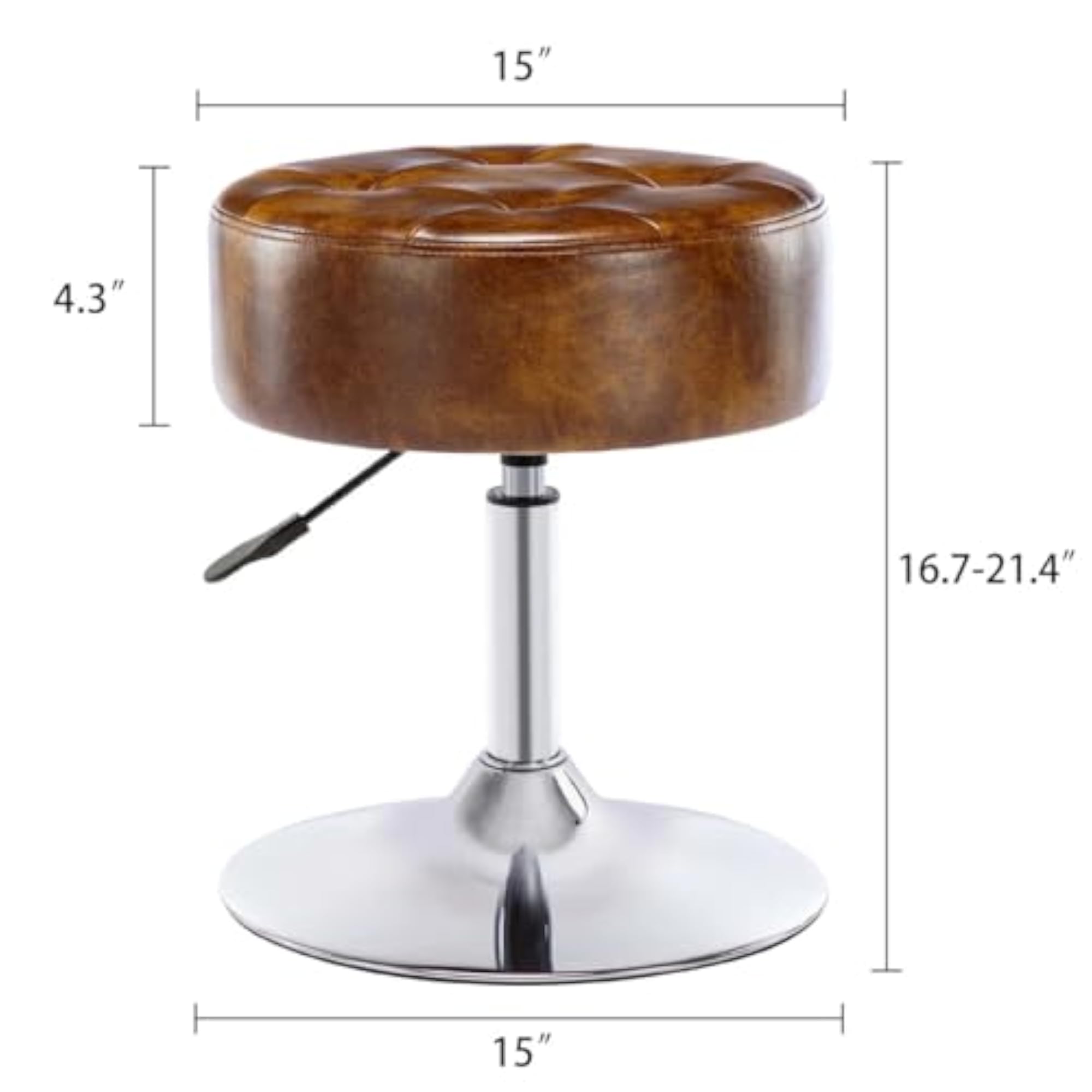 Premium Round Stool with Hydraulic Height Adjustment