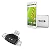 BoxWave Smart Gadget Compatible with Motorola Moto X Play – AllReader SD Card Reader, microSD Card Reader SD Compact USB – Jet Black