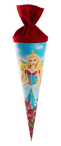 goldbuch 93 073 Geschwistertüte Prinzessin, Schultüte mit Prinzessinnen-Motiv, Lackkarton, Geschenkverpackung, roter Filzverschluss (ohne Verschlussband), Zuckertüte rund, Länge 35 cm, Ø 11,5 cm