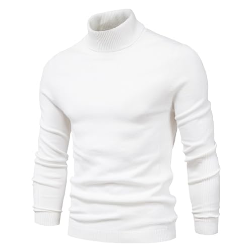 Men's Turtle-Neck Thermal Sweater Male Slim Turtleneck Pullover Sweaters 2PC Men Soft Comfy Turtleneck Sweater3