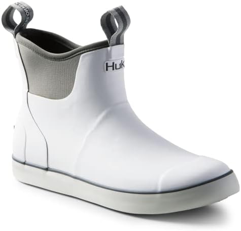 HUK mens Rogue Wave Shoe | High-performance Fishing & Deck Rain Boot, White - New, 10 US