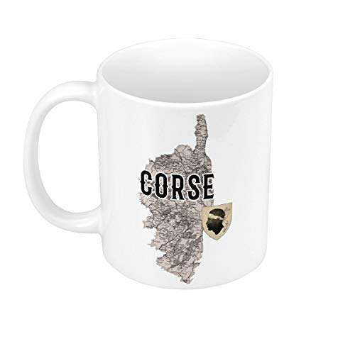 Mug Céramique Corse Département Ile France Bastia Carte Ancienne Rare
