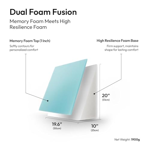 Image of Wedge Pillow, Bed Wedge Pillow for Sleeping & Resting, Cooling Memory Foam Incline Pillow for Adults Seniors, Back Support and Leg Elevation