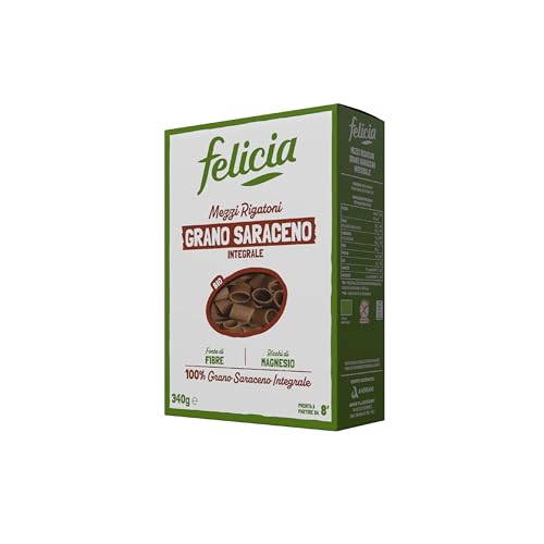 Felicia, Mezzi Rigatoni di Grano Saraceno Integrale, Ricca di...
